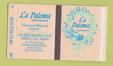 Matchbox - La Paloma Mexican Restaurant Vista CA