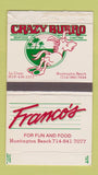 Matchbox - Crazy Burro Cantina La Costa Huntington Beach CA Franco's