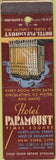 Matchbook Cover - Hotel Paramount New York City NY