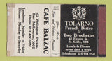 Matchbox - Cafe Balzac East Melbourne Australia Tolarno St Kilda WEAR