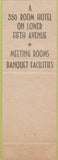 Matchbook Cover - Hotel Grosvenor New York City NY