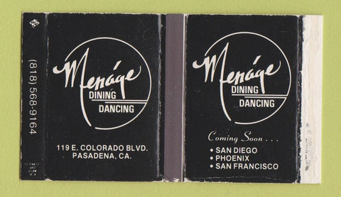 Matchbox - Menage Restaurant Pasadena CA WEAR