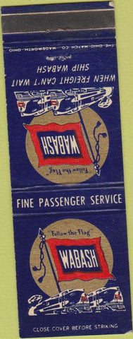Matchbook Cover - Wabash Freight Liner Trains RR