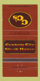 Matchbook Cover - Century City Steak House Century City CA 30 Strike