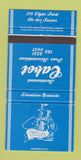 Matchbook Cover - Restaurant Cabot Ile Des Loeurs QC 30 Strike