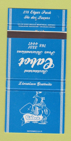 Matchbook Cover - Restaurant Cabot Ile Des Loeurs QC 30 Strike