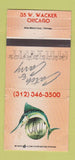 Matchbook Cover - Catch and Carry Chicago IL seafood WORN 30 Strike