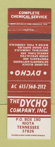 Matchbook Cover - Dycho Company Chemical Bleach Detergents Niota TN