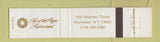 Matchbook Cover - Top of the Plaza Restaurant Rochester NY 12 Strike