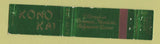 Matchbook Cover - Kona Kai Polynesian Restaurant Clearwater FL WEAR 12 Strike