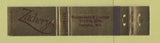 Matchbook Cover - Zachery's Restaurant Tacoma WA 12 Strike