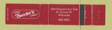 Matchbook Cover - Swirler's Restaurant Willowdale ON 12 Strike