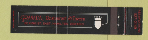 Matchbook Cover - Granada Restaurant Taver Hamilton ON 12 Strike
