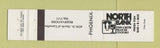 Matchbook Cover - North Bank Steak Lobster Restaurant Phoenix AZ 12 Strike