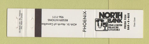 Matchbook Cover - North Bank Steak Lobster Restaurant Phoenix AZ 12 Strike