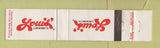 Matchbook Cover - Louis' Luncheonette WEAR 12 Strike