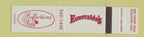 Matchbook Cover - Esmeralda's Reflections Saskatoon SK 12 Strike
