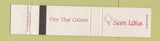 Matchbook Cover - Siam Lotus Thai Restaurant Norwood MA 12 Strike