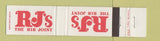 Matchbook Cover - RJ's Rib Joint Calgary AB 12 Strike