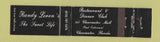 Matchbook Cover Randy Loren's Sweet Life Restaurant Clearwater FL WEAR 12 Strike