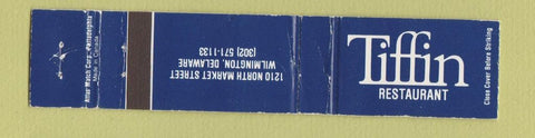 Matchbook Cover - Tiffin Restaurant Wilmington DE WORN 12 Strike