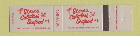 Matchbook Cover - Steve's Calabash Seafood Carolina Beach NC 12 Strike