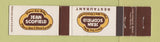 Matchbook Cover - Jean Scofield Ribs St Leonard Laval QC 12 Strike
