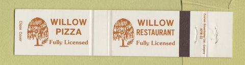 Matchbook Cover - Willow Pizza Restaurant Calgary AB 12 Strike