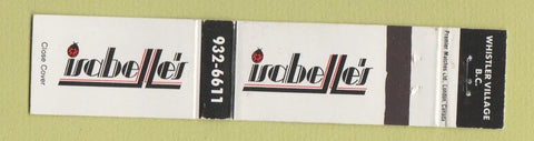 Matchbook Cover - Isabelle's Whistler Village BC 12 Strike