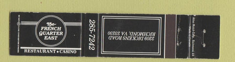 Matchbook Cover - French Quarter Each Richmond VA casino WEAR 12 Strike