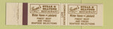 Matchbook Cover - Tom's Steak Seafood Winter Haven Lakeland FL 12 Strike