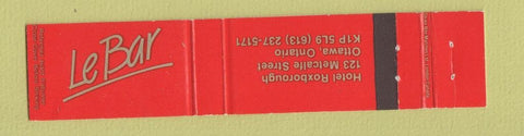 Matchbook Cover - Le Bar Ottawa ON 12 Strike