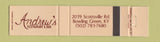 Matchbook Cover - Andrew's Restaurant Bar Bowling Green KY 12 Strike