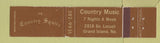 Matchbook Cover - The Country Squire Grand Island NE 12 Strike