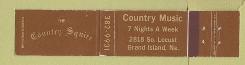 Matchbook Cover - The Country Squire Grand Island NE 12 Strike