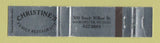 Matchbook Cover - Christine's Restaurant Manchester NH 12 Strike