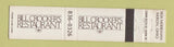 Matchbook Cover - Bill Crocker's Restaurant Akron OH 12 Strike