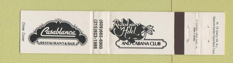 Matchbook Cover - Casablanca Restaurant Rickshan Hotel Cherry Hill NJ 12 Strike