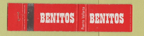 Matchbook Cover - Benitos Puerto Vallarta Mexico 12 Strike