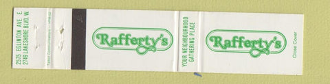 Matchbook Cover - Rafferty's Restaurant Toronto ON 12 Strike