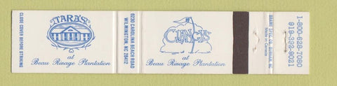 Matchbook Cover - Ttara's Restaurant Ciancys Wilmington NC 12 Strike