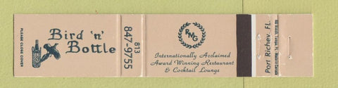 Matchbook Cover - Bird n Bottle Restaurant Port Richey FL 12 Strike