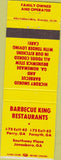 Matchbook Cover - Barbecue King Restaurant Jonesboro GA