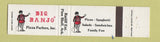 Matchbook Cover - Big Banjo Pizza Pine Bluff AR WEAR 12 Strike
