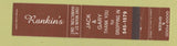 Matchbook Cover - Rankin's Hamilton ON restaurant 12 Strike