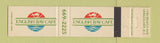 Matchbook Cover - English Baqy Cafe Vancouver BC 12 Strike