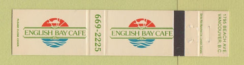 Matchbook Cover - English Baqy Cafe Vancouver BC 12 Strike