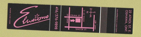Matchbook Cover - Elisions? Oshawa ON SAMPLE 12 Strike
