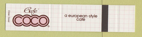 Matchbook Cover - Cafe Coco SAMPLE Canada 12 Strike