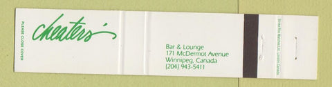 Matchbook Cover - Cheaters' Winnipeg MB 12 Strike